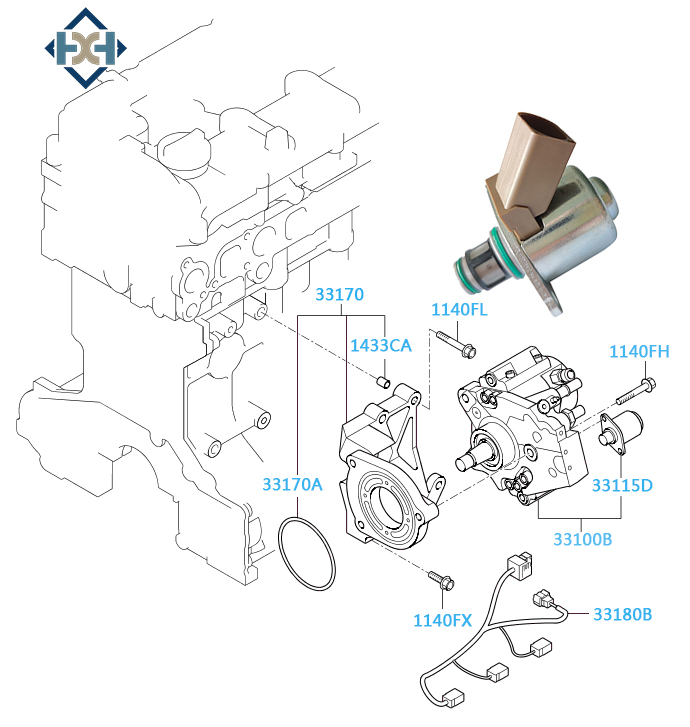 Hyundai&nbsp;H100_17&nbsp;HD35_2014_DOHC_TCI_2500cc_A2_ENGINE_PUMP_ASSY_HIGH_PRESSURE