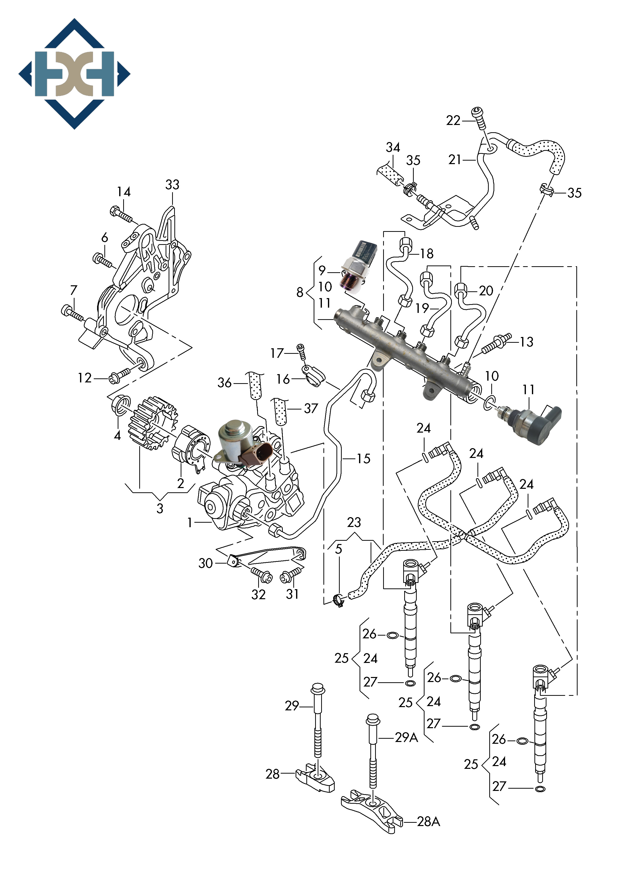 AUDI_A1-VOLKSWAGEN_POLO-CXXB_1.6_TDI-ENGINE-PUMP_ASSY-HIGH_PRESSURE-04B_130_755