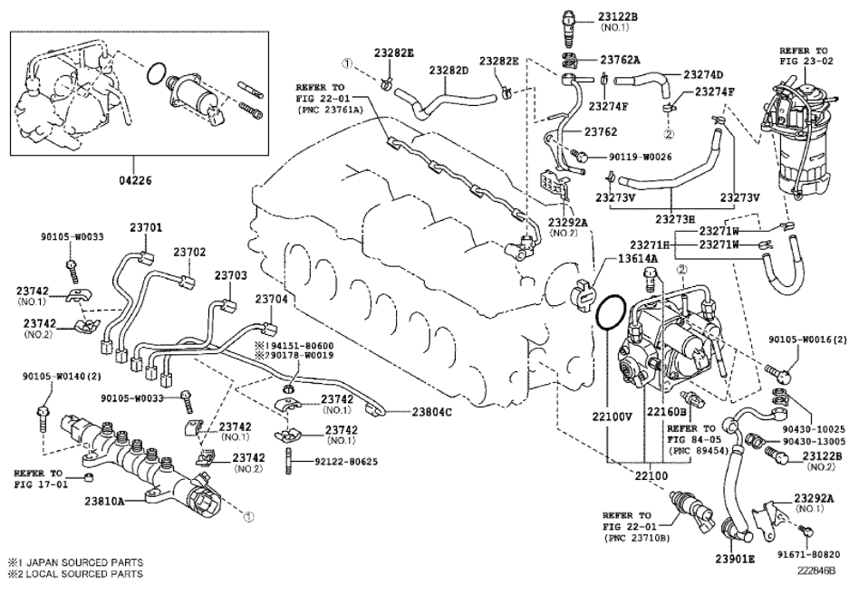 294200-0610 Suction Control Valve DCRP302610 TOYOTA 22100-0R040 Engine ...